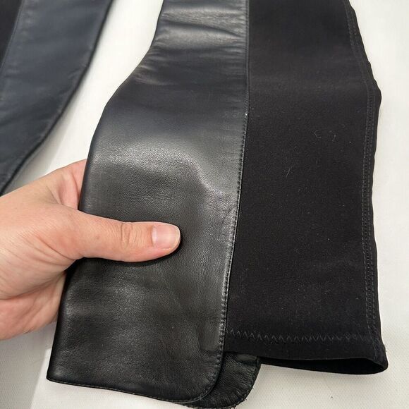 Stuart Weitzman Womens 7.5 M Black 50/50 Hidden Wedge Knee High Leather Boots - Picture 4 of 16